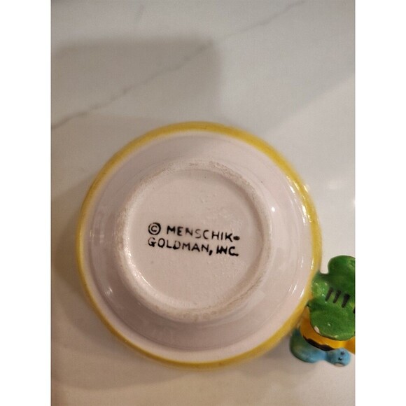 Vtg Ceramic Bees on Measuring Stacking Cups Kitchenware Menschik-Goldman Yellow - Picture 2 of 10